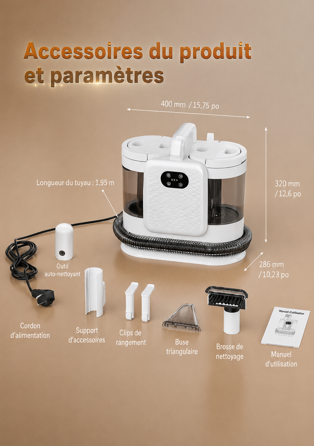 OMESER C988 — Nettoyeur Vapeur 1 650W, 15 kPa