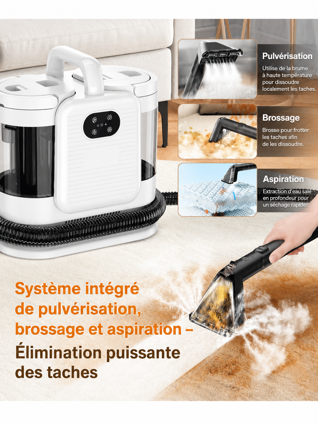 OMESER C988 — Nettoyeur Vapeur 1 650W, 15 kPa