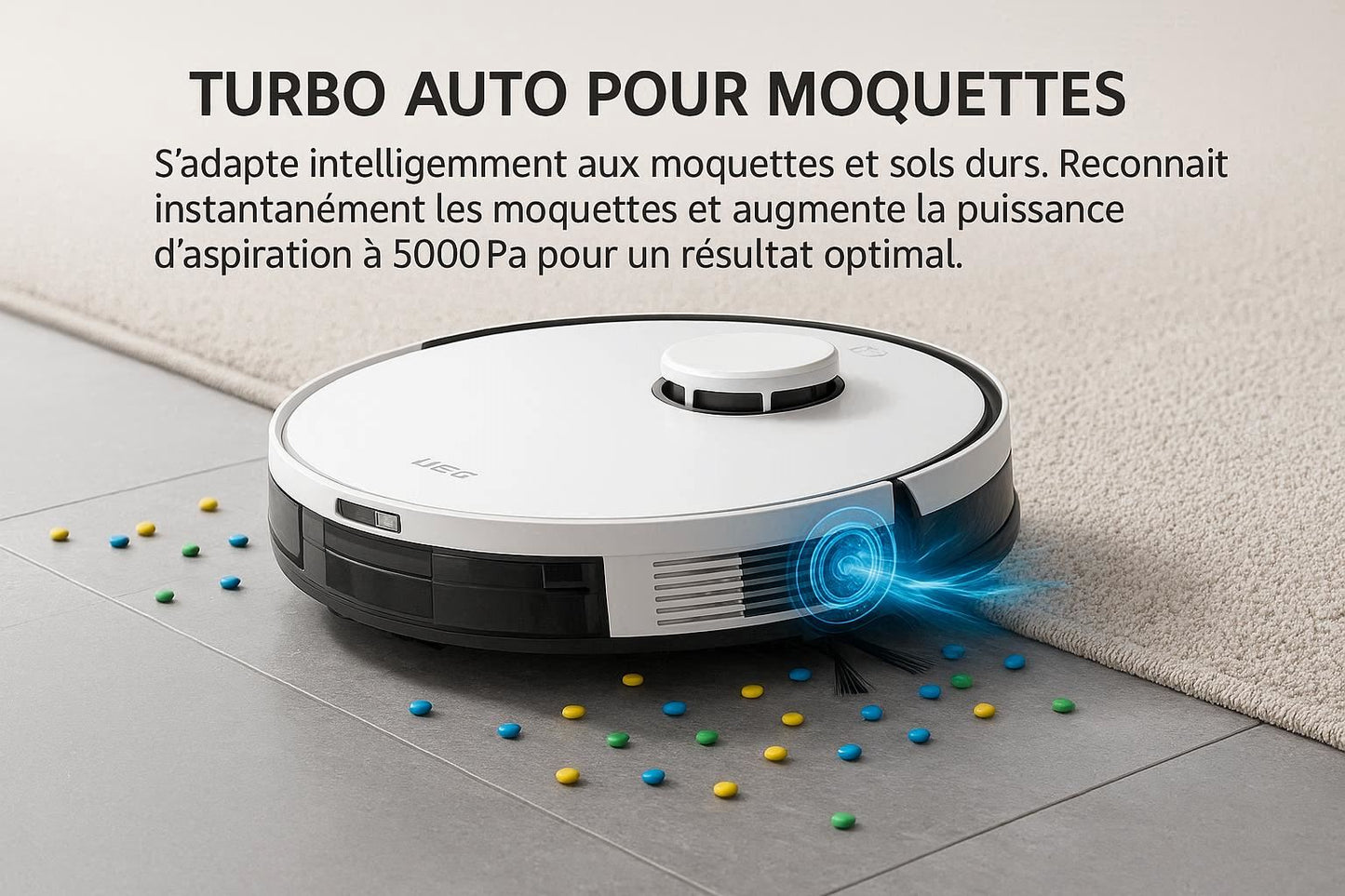 ILIFE A30 PRO — Station Auto-Vidage 60 Jours | 5 000 Pa, 180 min, Aspiration & Lavage