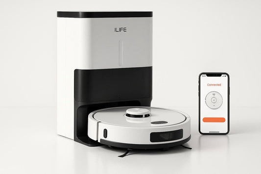 ILIFE T60s — Station Autonome Complète | Séchage Air Chaud, Auto-Lavage, Navigation LiDAR