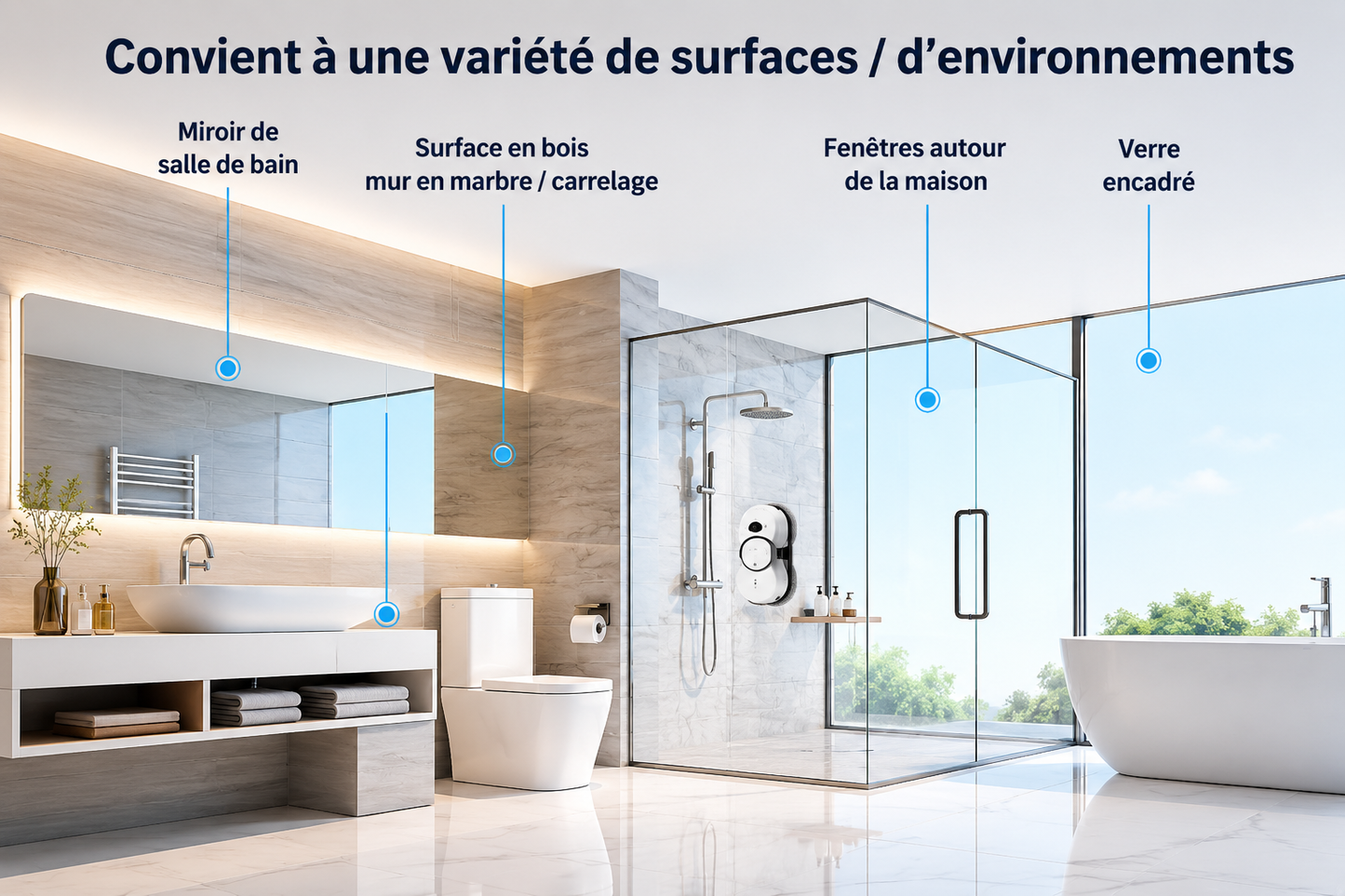 Liectroux HCR10 — Lave-Vitres Ultra-Fin, WiFi