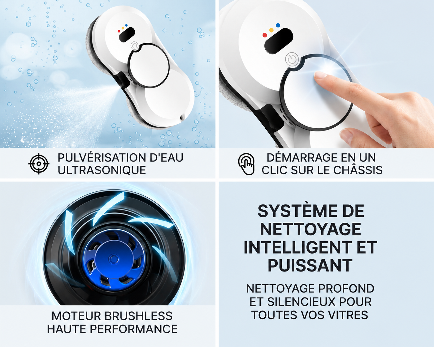 Liectroux HCR10 — Lave-Vitres Ultra-Fin, WiFi
