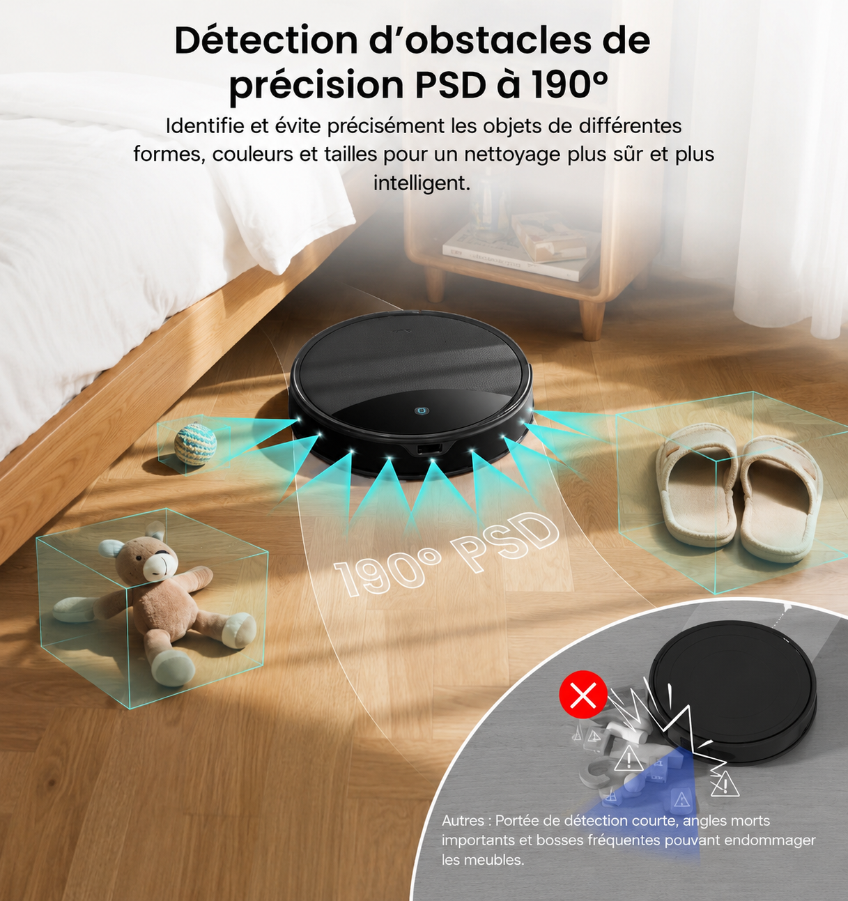 LEFANT M350 — Aspirateur + Station, 6 000 Pa