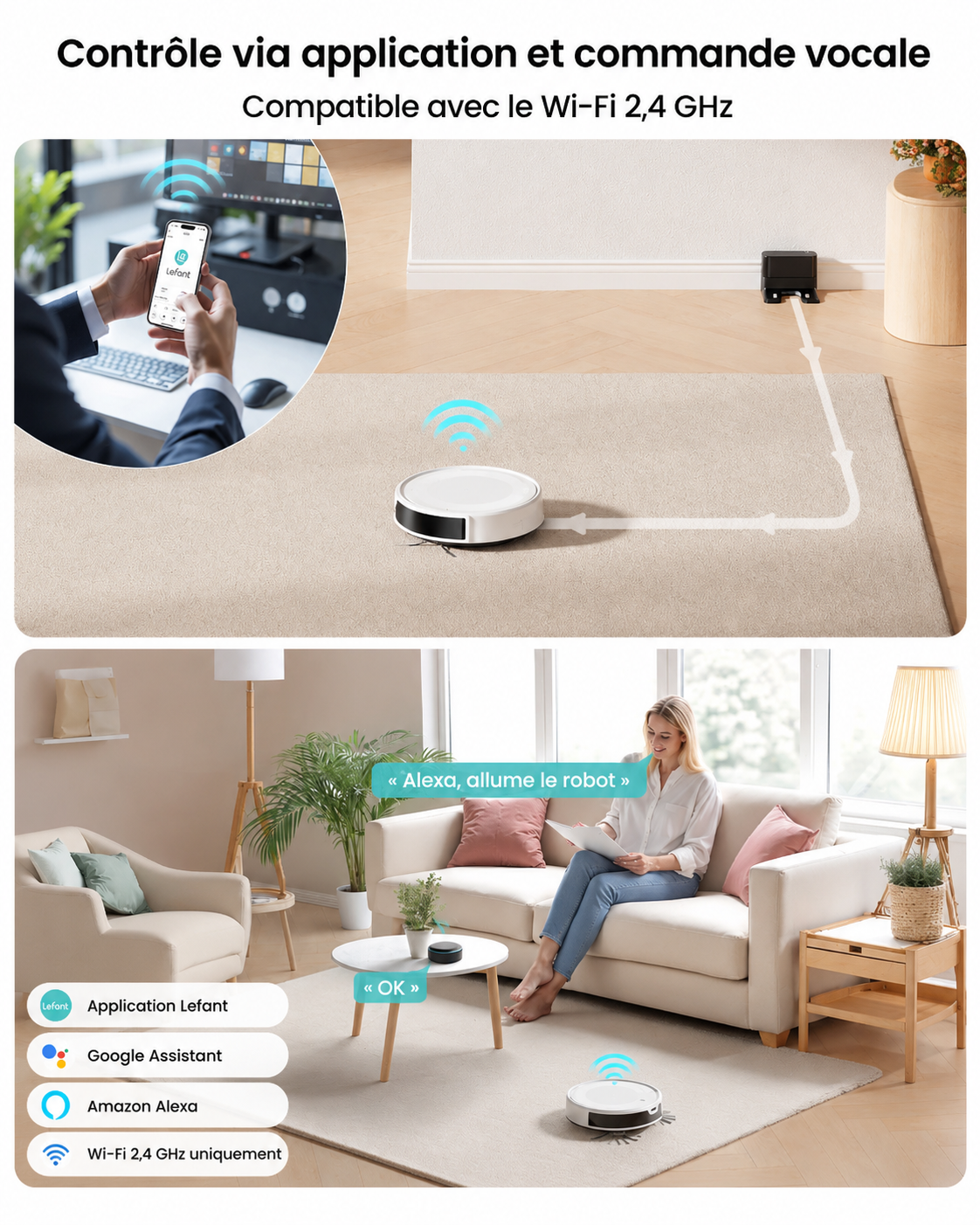 LEFANT M310 Ultra — Robot 3-en-1, 6 000 Pa