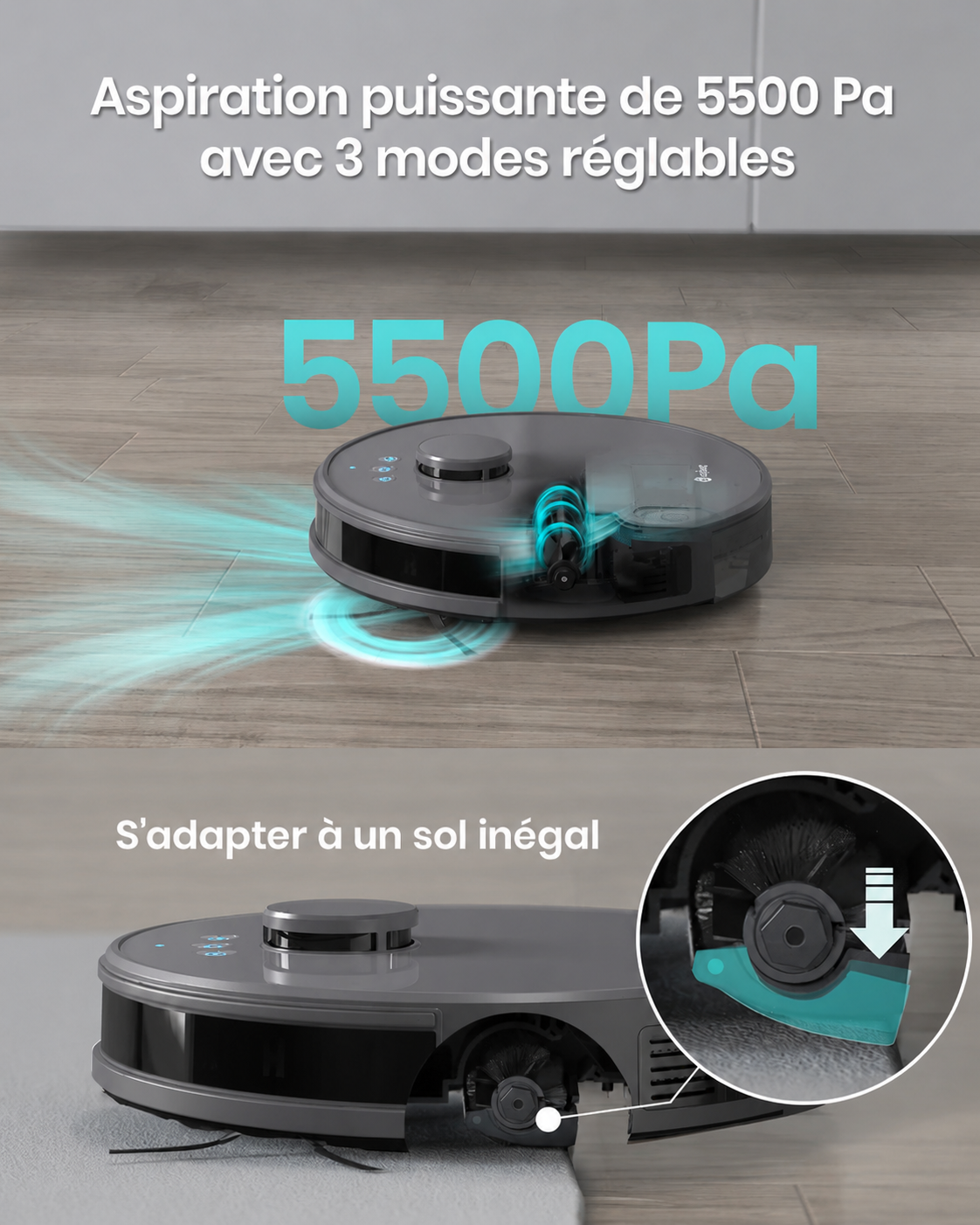 LEFANT M1 — Aspirateur LDS 5 500 Pa, 150 min