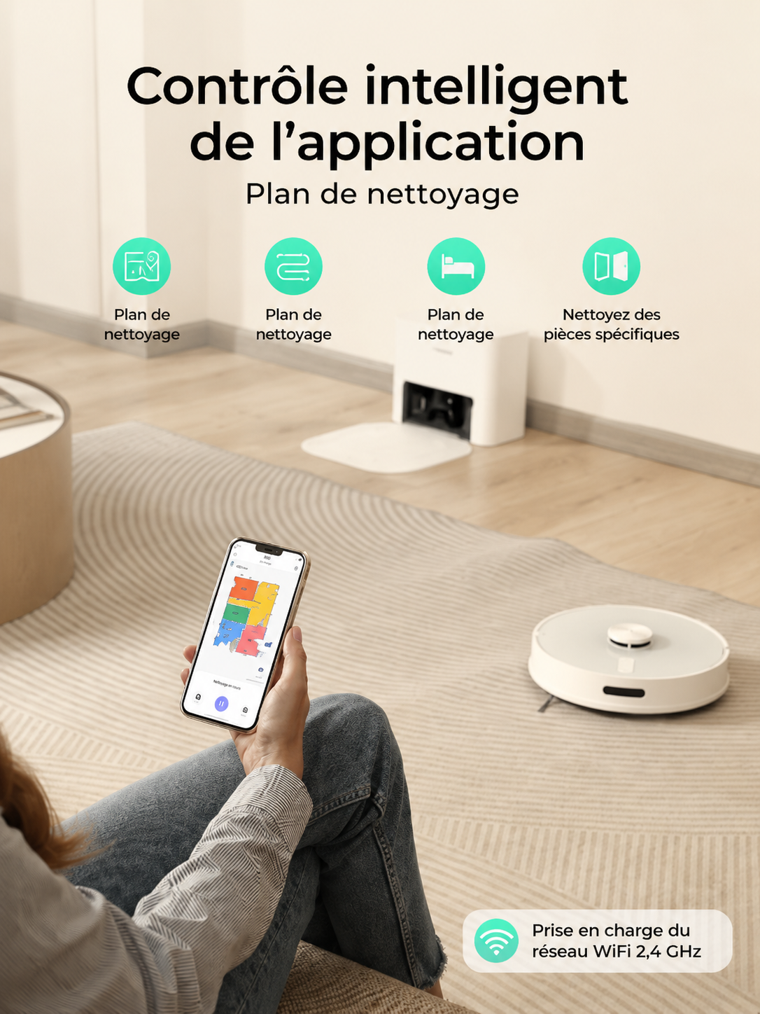 Redkey R10 — Aspirateur-Laveur LiDAR 4 000 Pa