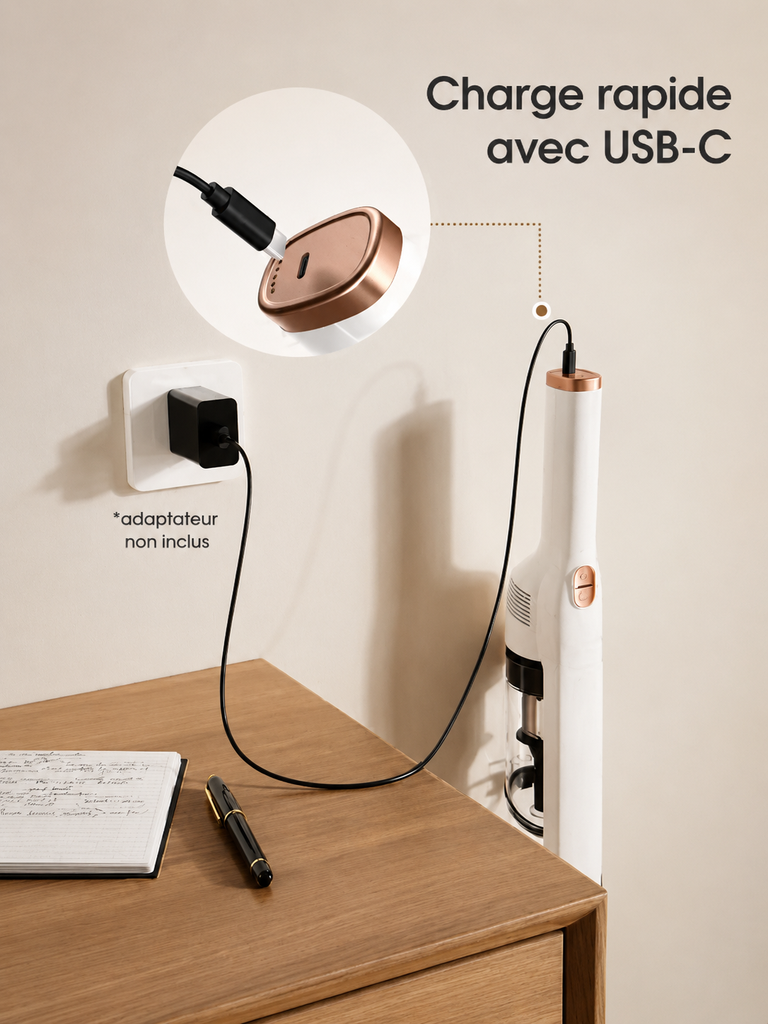 Lubluelu P1 — Nettoyeur de Sol Sans Fil USB-C