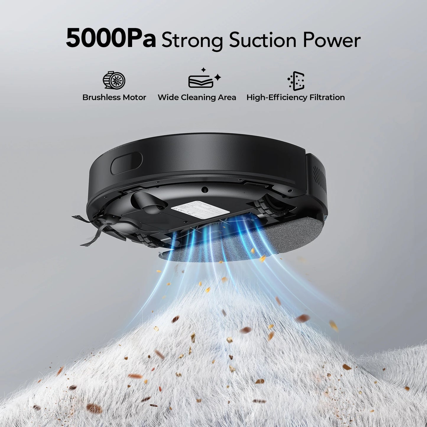 Lubluelu SL60D — Aspirateur-Laveur 5 000 Pa + Station