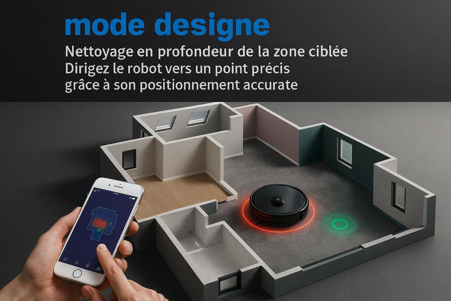 ABIR X6 PRO — Aspirateur 6 000 Pa, Smart Eye