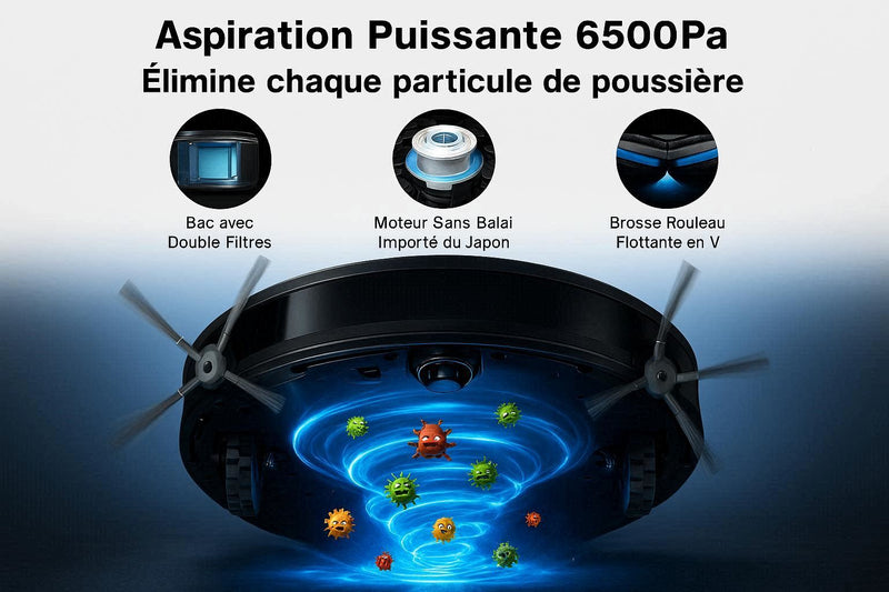 Liectroux X6 — Aspirateur-Laveur LiDAR 6 500 Pa